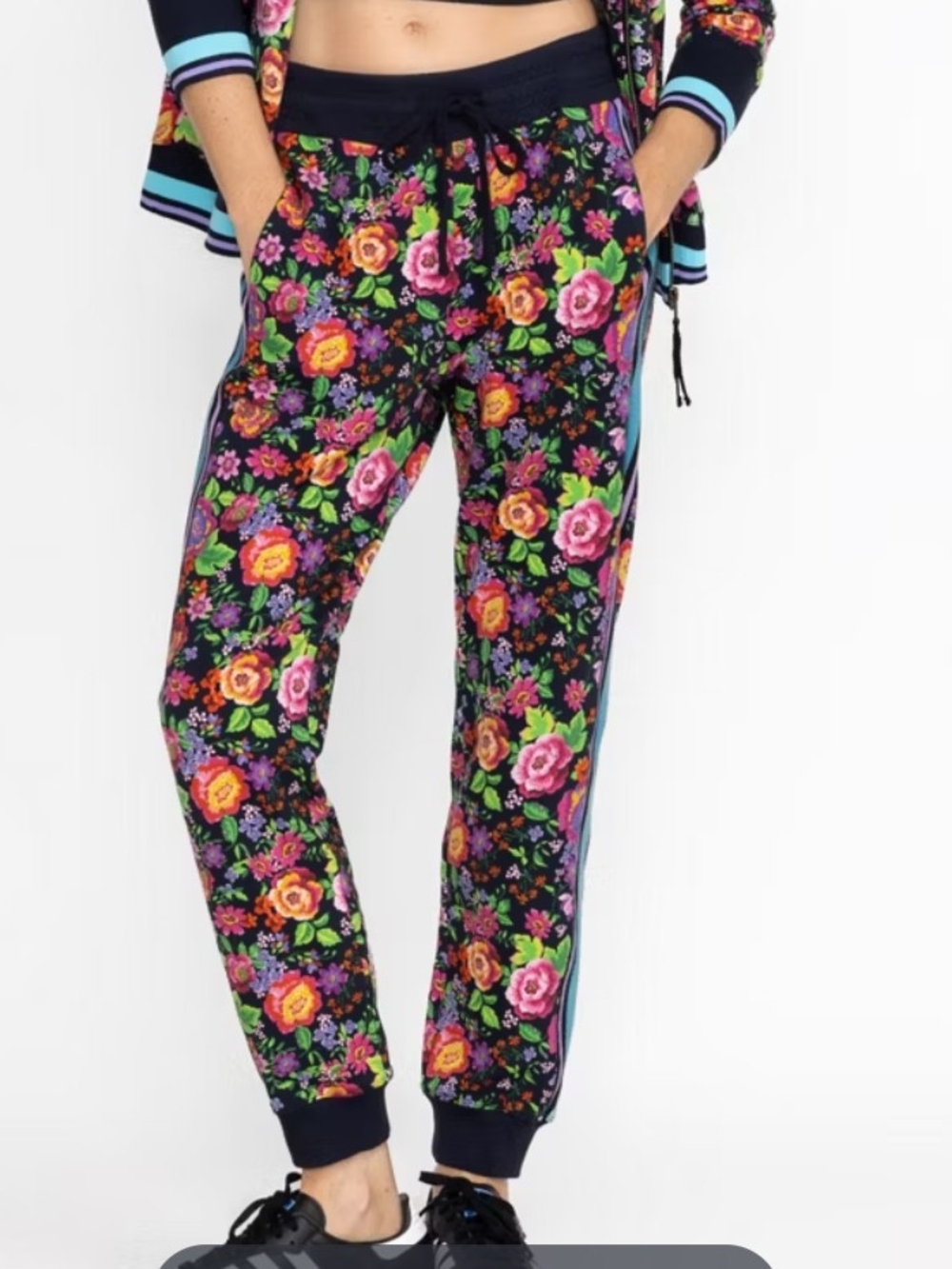 JW Los Angeles Johnny Was Floral Joggers Sweatpants L